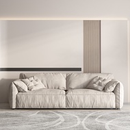 Italian Minimalist Elephant Ear Down Sofa Original baxter Disposable Technology Fabric Living Room S