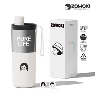 Zowoki Q18-2ED Xiaoya Temperature-Retaining Water Bottle Premium Grade Cold-Hot Storage Glass Capaci