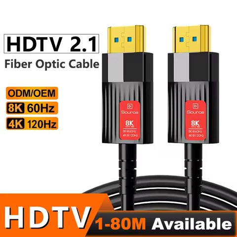 8K HDMI 2.1 Fiber Optic Cable HDMI-Compatible Cable 8K@60Hz 4K@120Hz 48Gbps HDR EARC For HDTV PS5 Pr