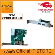 PCIE 2 Port USB 3.0 PCI Express Expansion Card for Destop PC Computer