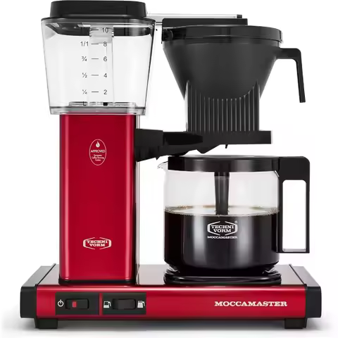 Moccamaster 53944 KBGV Select 10Cup Coffee Maker in Candy Apple Red for Home and Office Use 40 Ounce