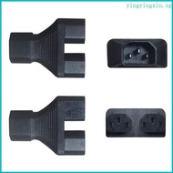 YIN Male Plug to Female Socket Converter IEC320-C14 Plug to 2x Nema 5-15R C13 C15