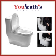 Jamban One Piece Ceramic Water Closet (Toilet Bowl) | High Quality Premium WC Jamban Toilet Bowl 2 i