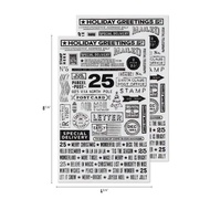 Tim Holtz Idea-Ology Remnant Rubs 2/Pkg - CHRISTMAS