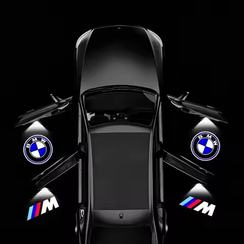 2Pcs Car Door logo Projector Lamps Welcome Light Accessories For Logo BMW M E90 E60 F18 E46 F30 F20 