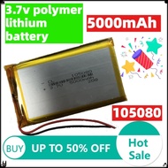 3.7V 5000mAh 18.5Wh 105080 For DashCam GPS ipod PAD Power Bank Tablet PC 5000mAh tablet battery