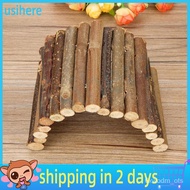 [READY STOCK] Hamster Bendy Wooden Bridge Ladder House for Reptile Mice Rodents Small Animal Chew To