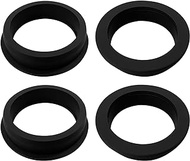 2-1/2" Drill Hole, 2-1/16" ID Silicone Rubber Grommets for Wiring, Large Grommets Black Seal Hose Gasket for Tubes Wires Cables, Hole Plugs, Hydroponic Irrigation Systems, 4 Pack