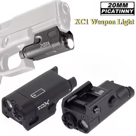 Tactical XC1 LED Flashlight Upgrade Metal Hunting Pistol Scout Weapon Gun Light for Airsoft Glock 17