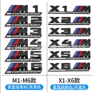 Suitable for BMW/X3M Logo Modified M3M4M5X1X4X5X6 Thunder Version M Logo Black Car Logo Sports Tail 