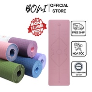 High-end 6mm, 8mm, Compact, Convenient Travel TPE 2-Layer Yoga Mat [Random Color Delivery]