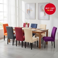 A single piece of spandex chair cover is designed to fit chairs with dimensions of 1. x 1. (30x30), 