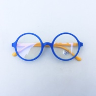 แว่นกรองแสงเด็ก กรองแสงสีฟ้า ป้องกันแส่งหน้าจอมือถือ คอมพิวเตอร์ เลนส์ blue block ทรงกลม 9804