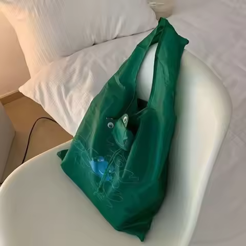 Waterproof Frog Foldable Shopping Bag Cat Handbag Foldable Eco Bag Reusable Eco-Friendly Shopping St