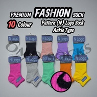 [1 Pair] Stokin NK Muslimah Pendek Casual Sport Socks Men Women Casual Sock Cotton Stoking Stocking 