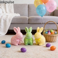 INKPULSE​ Easter Bunny Ornament, Simulation Bunny Handmade Rabbit Easter Figurine, Vintage DIY Cute 