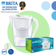 BRITA - Marella 2.4L water filter 濾水壺配 1+6 件濾芯 (白色)