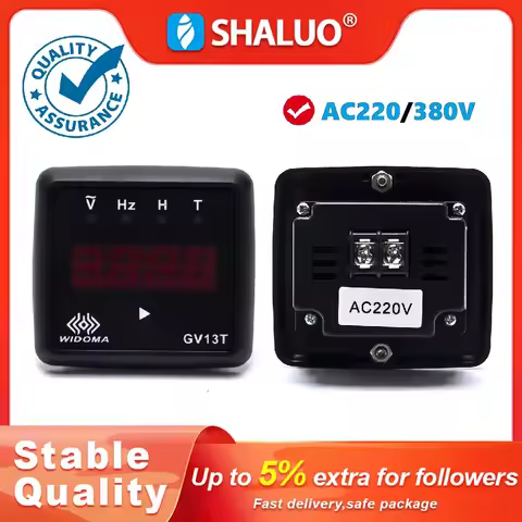 AC220V AC380V GV13T Diesel Engine Digital Display Meter Voltmeter Frequency Time Hour Test Panel Ins
