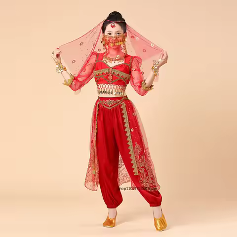 Belly Dance Costume Toddler Girls Indian Dance Costume Western Regions Dancer Desert Princess Perfor