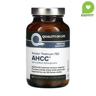 Quality of Life Labs, Kinoko Platinum AHCC, 750 mg, 60 Vegicaps