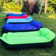 [ Available ] Inflatable Lazy Sofa Bed Outdoor New Portable Air Bed Inflatable Sofa Air Cushion Recliner Single Double Folding Bed G0YY