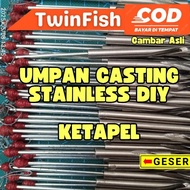MURAH sujen ketapel ikan stainless diy bervariasi