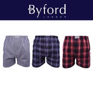 BYFORD UNDERWEAR WOVEN CHECKS BOXER | SELUAR DALAM PENDEK TIDUR LELAKI | MEN'S SHORT NIGHTWEAR BOTTO