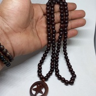 Galih asem 7mm prayer beads necklace, black men's necklace, cool men's necklace, pendant necklace, m