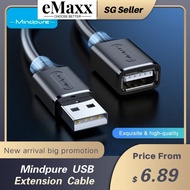 Mindpure USB Extension Cable USB 2.0 Cable USB Male to female Compatible for Smart Laptop PC TV SSD 