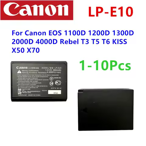 LP-E10 LPE10 LP E10 Digital Camera Battery for Canon EOS 1100D 1200D 1300D 2000D 4000D Rebel T3 T5 T