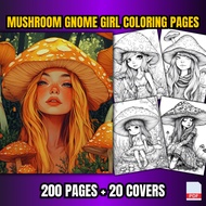 [PDF] 200 Mushroom Gnome Girl Coloring Pages For Adults