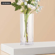 [CHiWANJi] Acrylic Clear Cylinder Vase Organizer Container Flower Vase for Wedding