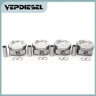 4x M264 Engine Pistons Rings Set For Mercedes-Benz C260 CLS260 CLS350 E260 GLC260 GLE350 W205 C257 W
