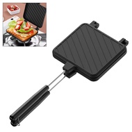 【Unbeatable Prices】 New Double Side Bread Frying Pan Non Barbecue Plate Multipurpose Sandwich Toaster Mold Heat-Resistant Toastie Waffle