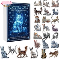 ELO11 Christmas Countdown Calendar, 2D Acrylic Design with Mini Kitten Figures Crystal Cat Christmas