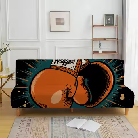 orange boxing gloves stretch sofa bed cover living room sofa bed cover dustproof machine washable so