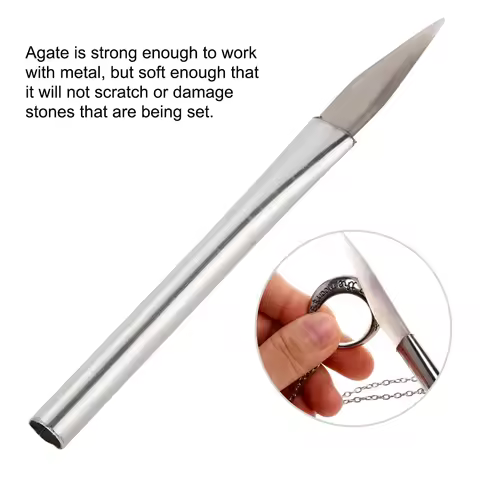 Knife Tipped Agate Burnisher Burnishing Polishing Jewelry Making Craft Tool Jewelry Burnisher for Go