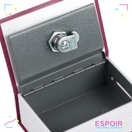 ESPOIR Book Security Box, Metal Lock Box Portable Safe Mini Safe Box, Simulation Book Discreet With 
