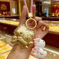 Fortune 999 Please ee-07 Pendant Hanging Mobile Phone Immediately Rich Pure Gold Lucky Bag Keychain 