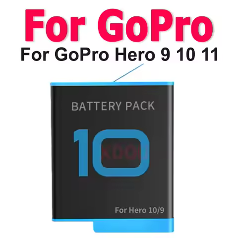 For GoPro Hero 11 10 9 Battery 1800mAh Rechargeable Battery Storage For GoPro Hero10 Action Sports C