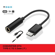 OTG CABLE TYPE-C TO AUX JACK 3.5mm AUX STANDARD 3.5mm JACK SUPPORT