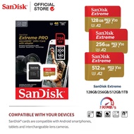 SanDisk Extreme microSD Card 4K A2 V30 UHS-I for Mobile Phones, GoPros, CCTV, 64GB–512GB Original
