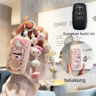 GANTUNGAN TOYOTA Yaris Cross 2023 2024 2025 Bling TPU Cover Key Case Car Key Chain Accessories