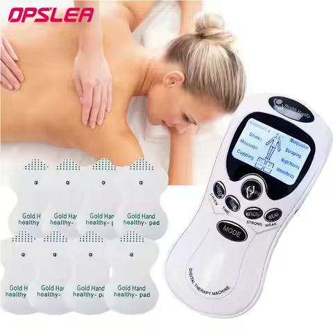 8 Modes Tens Machine Unit 8 Electrode Pads for Pain Relief Pulse Massage EMS Muscle Stimulation Tens