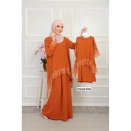 Baju kurung Juliana kaftan lace ibu dan anak