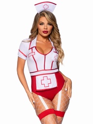 Leg Avenue Womens Nurse Feelgood Sexy Halloween Costume