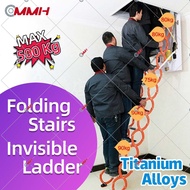 Folding stairs stair (Manual) Loft Ladder telescopic stairs  Attic staircase garret stairs Invisible