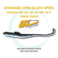 GL RACING EXHAUST BLACK SPEED EKZOS LUMBA YAMAHA SRL 110 SRL 115 FI LAGENDA 110 LAGENDA 115 FI