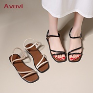 Avovi Women Sandal Raya Ladies Fashion Non-slip Open Toe Cross Strap Wear-resistant Selipar Bonia Pe