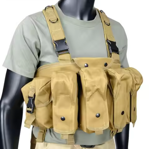 Hunting Multicam Tactical AK Vest Airsoft Ammo Chest Rig AR AK 47 Magazine Combat Outdoor CS Vest Mo